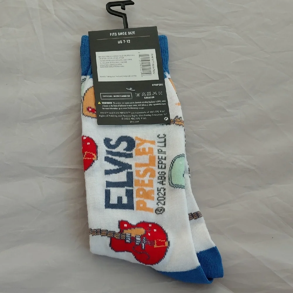 White and Blue Men's Socks